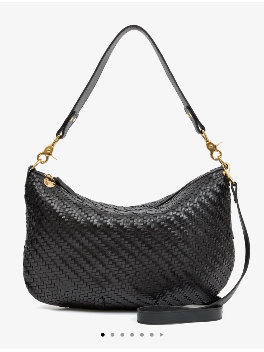 Clare V. Moyer Messenger, Black Woven Zig Zag